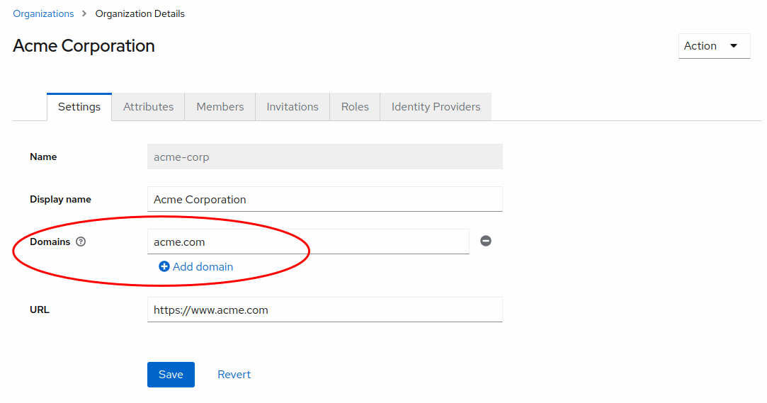 Keycloak Phase Two Organizations Domains