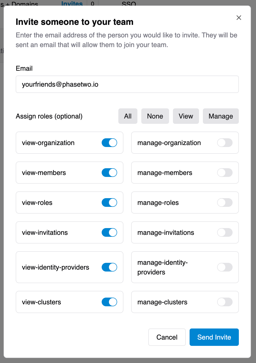 Phase Two Team Invites
